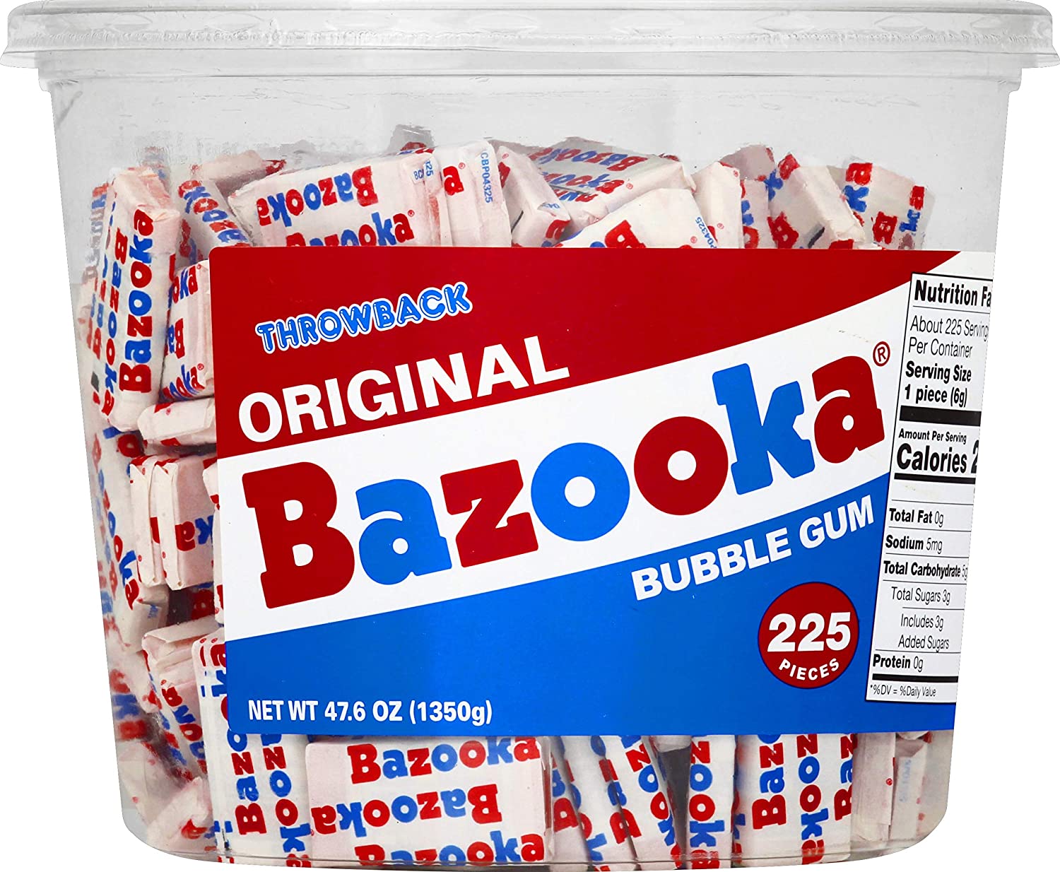 Bazooka Bubble Gum - Assorted Tub 275 Pieces